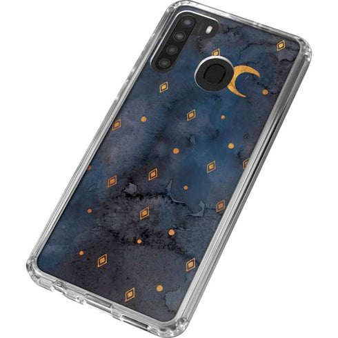 Moon and Stars Galaxy A21 Clear Case