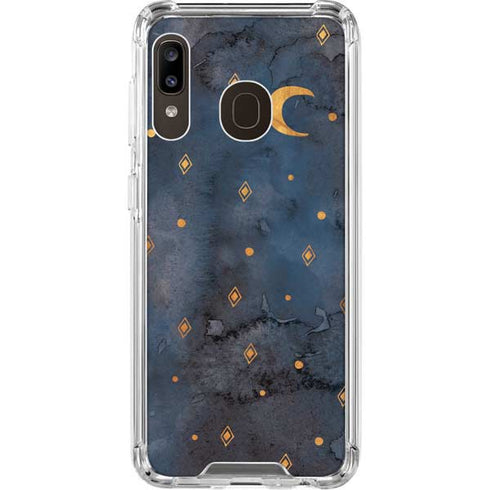 Moon and Stars Galaxy A30 Clear Case