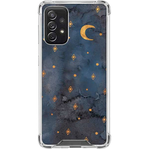 Moon and Stars Galaxy A72 5G Clear Case