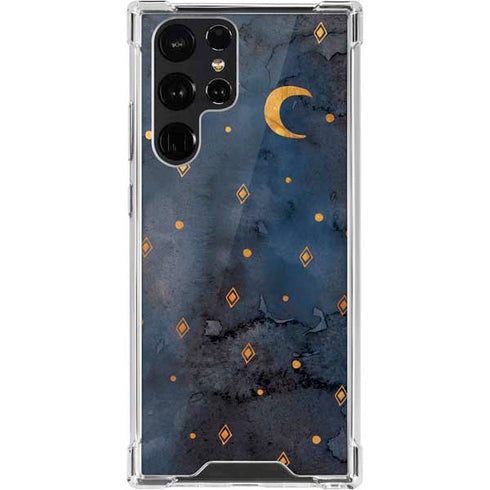 Moon and Stars Galaxy S22 Ultra Clear Case