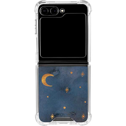 Moon and Stars Galaxy Z Flip5 5G Clear Case