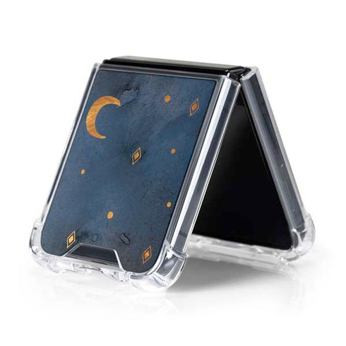 Moon and Stars Galaxy Z Flip5 5G Clear Case