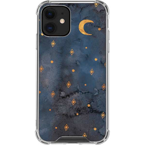 Moon and Stars iPhone 12 Mini Clear Case