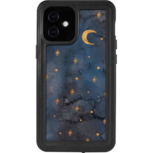 Moon and Stars iPhone 12 Mini Waterproof Case