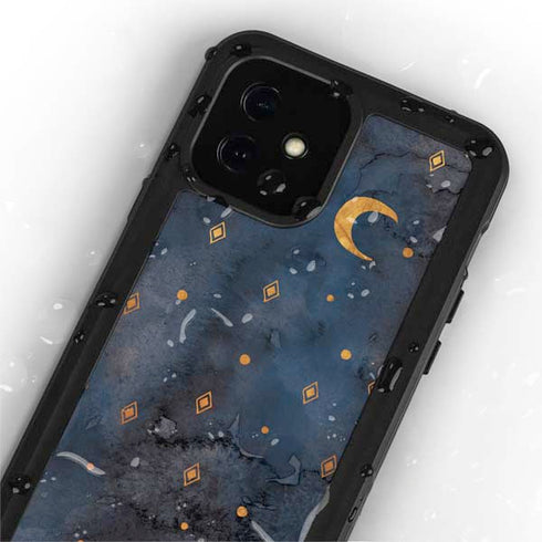 Moon and Stars iPhone 12 Mini Waterproof Case