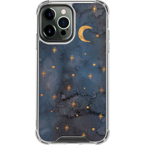Moon and Stars iPhone 13 Pro Max Clear Case
