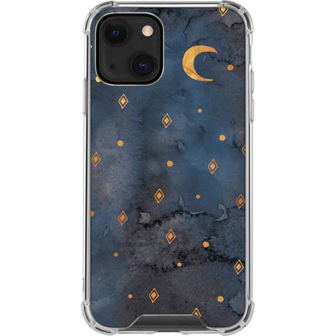 Moon and Stars iPhone 15 Plus Clear Case
