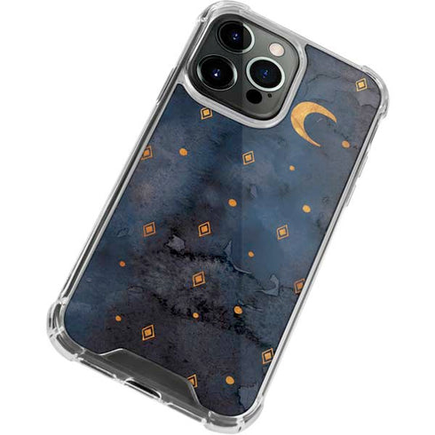 Moon and Stars iPhone 15 Pro Clear Case