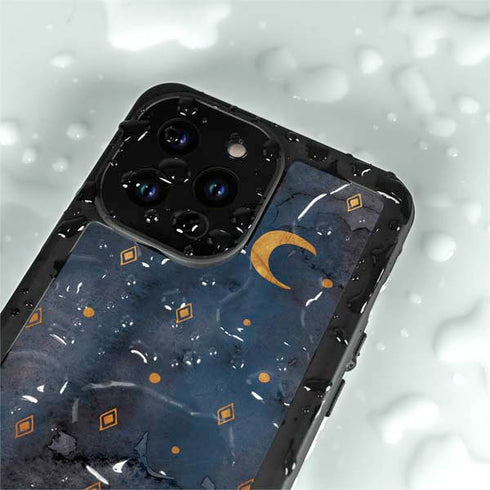 Moon and Stars iPhone 14 Pro Max Waterproof Case