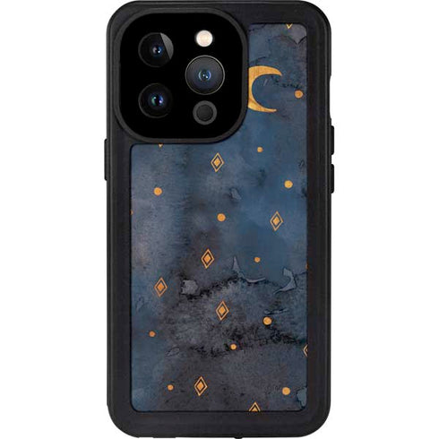 Moon and Stars iPhone 14 Pro Waterproof Case