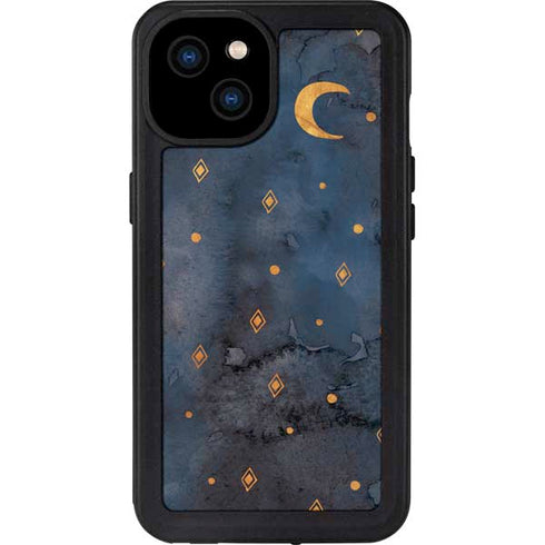 Moon and Stars iPhone 15 Plus Waterproof Case
