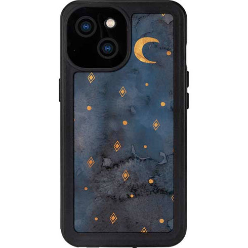 Moon and Stars iPhone 15 Waterproof Case