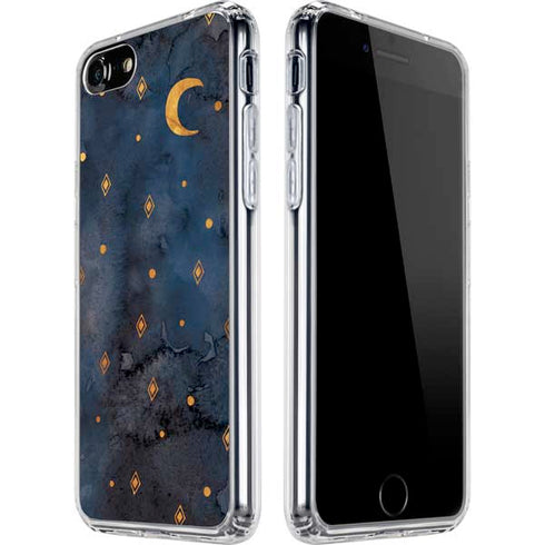 Moon and Stars iPhone SE (2nd & 3rd Gen) Clear Case