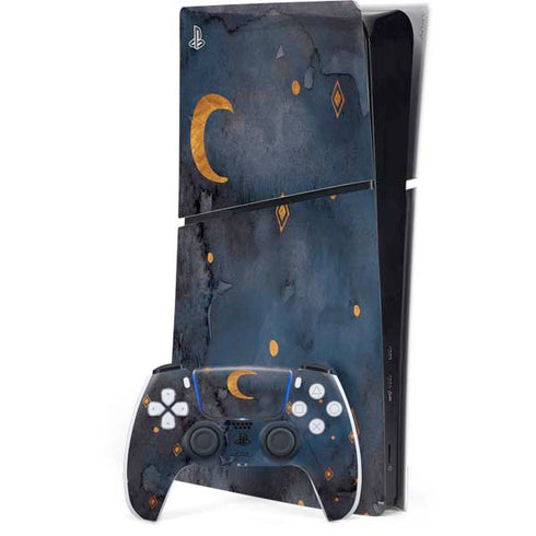Moon and Stars PS5 Slim Digital Edition Console Skin