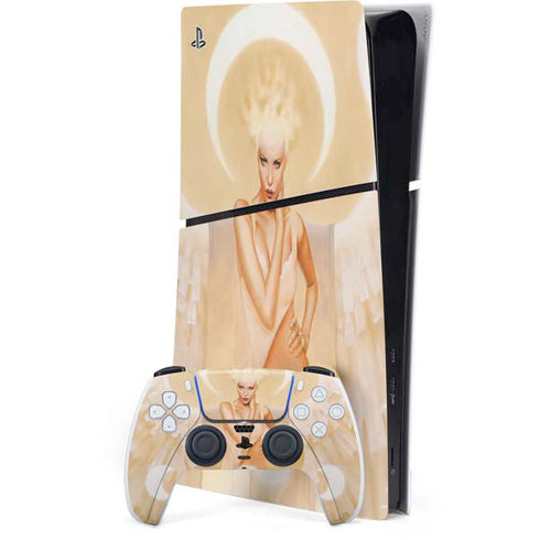 Moon Angel by LA Williams PS5 Slim Digital Edition Bundle Skin