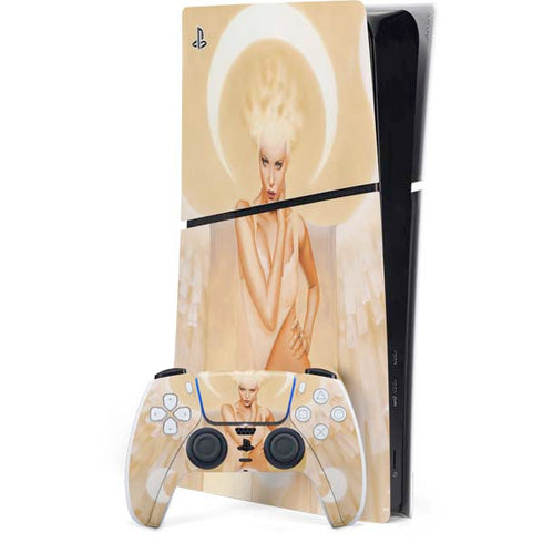 Moon Angel by LA Williams PS5 Slim Digital Edition Console Skin