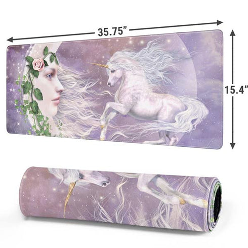 Moon Unicorn by Laurie Prindle Gaming Mouse Pad