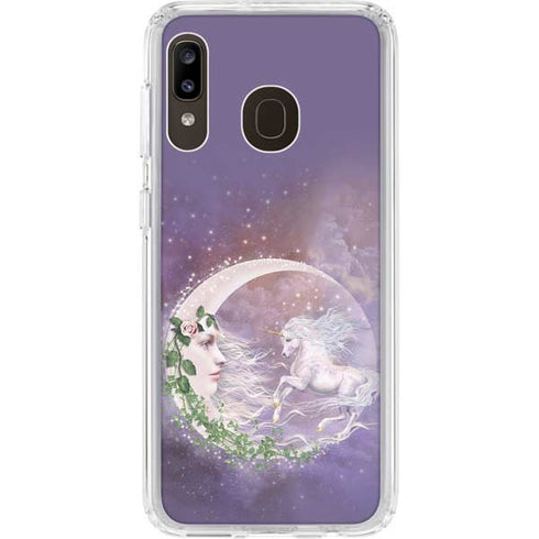 Laurie Prindle Moon Unicorn Galaxy A20 Clear Case