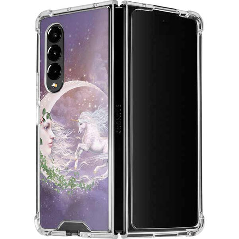 Laurie Prindle Moon Unicorn Galaxy Z Fold4 5G Clear Case