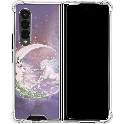 Laurie Prindle Moon Unicorn Galaxy Z Fold4 5G Clear Case