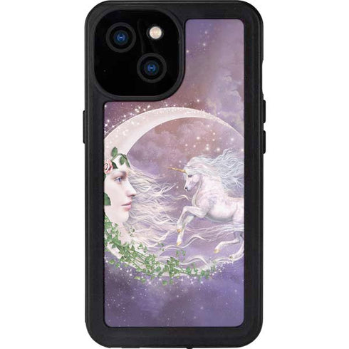 Moon Unicorn by Laurie Prindle iPhone 15 Waterproof Case