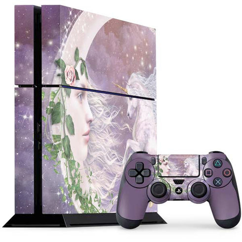 Laurie Prindle Moon Unicorn PS4 Console and Controller Bundle Skin