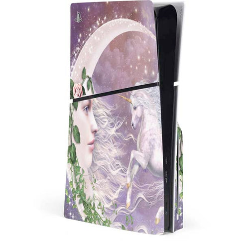 Moon Unicorn by Laurie Prindle PS5 Slim Disk Console Skin