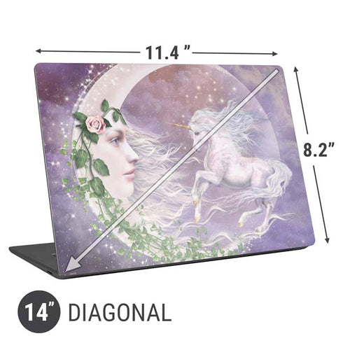 Laurie Prindle Moon Unicorn Universal Laptop 14in (11.4 x 8.2in) Skin