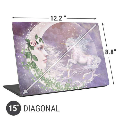 Laurie Prindle Moon Unicorn Universal Laptop 15in (12.2 x 8.8in) Skin