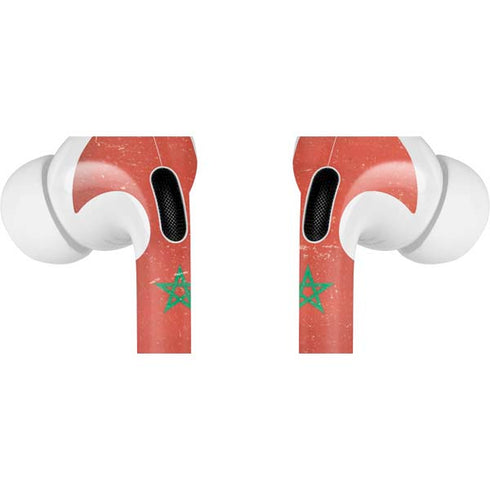 Morocco Flag Distressed AirPods Pro 2nd Gen Skin
