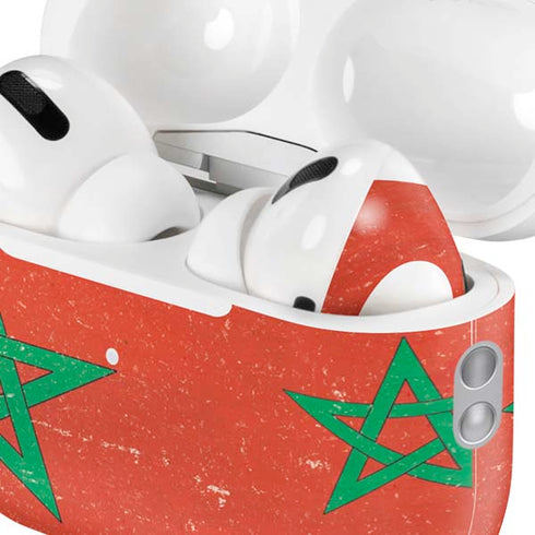 Morocco Flag Distressed AirPods Pro 2nd Gen Skin