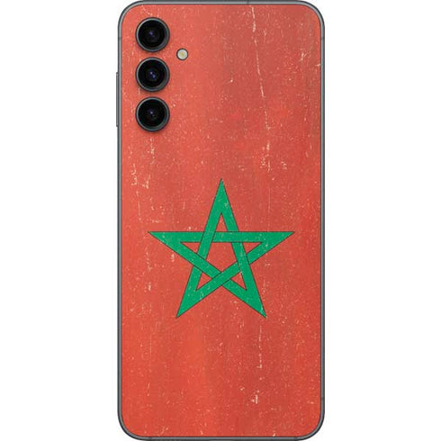 Morocco Flag Distressed Galaxy A14 5G Skin