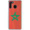 Morocco Flag Distressed Galaxy A21 Clear Case