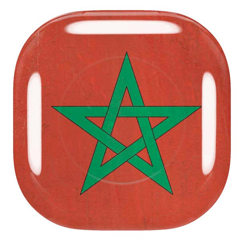 Morocco Flag Distressed Galaxy Buds Live Skin