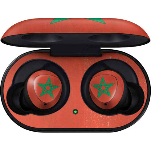 Morocco Flag Distressed Galaxy Buds Skin
