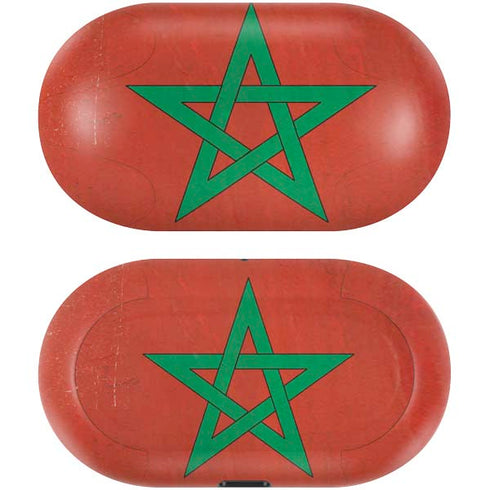 Morocco Flag Distressed Galaxy Buds Skin
