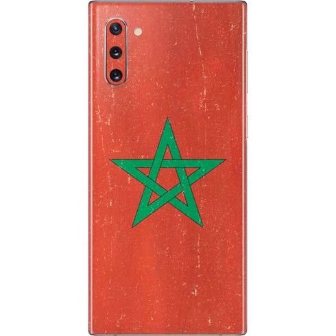 Morocco Flag Distressed Galaxy Note 10 Skin