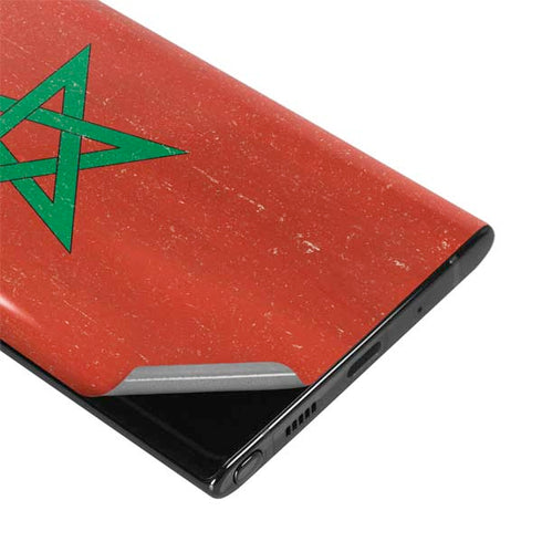 Morocco Flag Distressed Galaxy Note 10 Skin