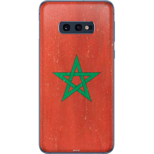 Morocco Flag Distressed Galaxy S10e Skin