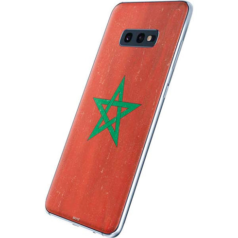 Morocco Flag Distressed Galaxy S10e Skin