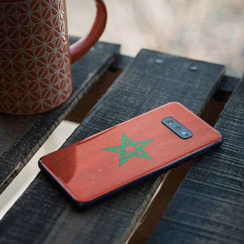 Morocco Flag Distressed Galaxy S10e Skin