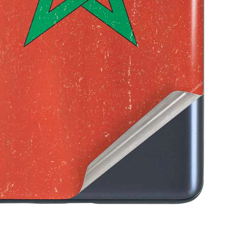 Morocco Flag Distressed Galaxy S20 Fan Edition Skin