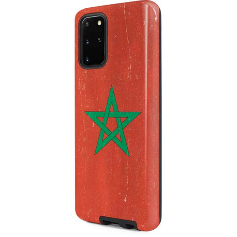 Morocco Flag Distressed Galaxy S20 Plus Pro Case
