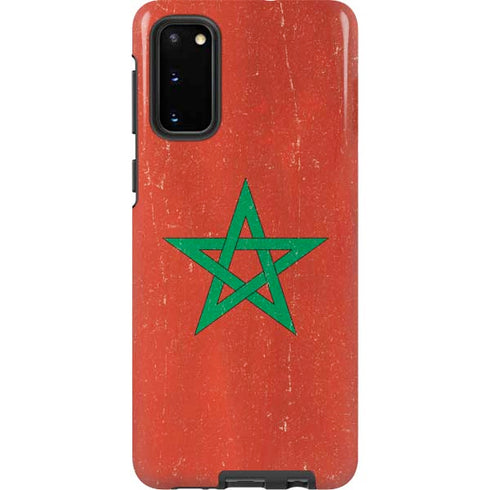 Morocco Flag Distressed Galaxy S20 Pro Case