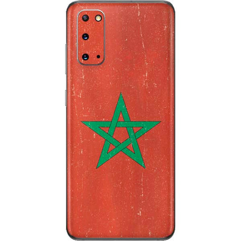 Morocco Flag Distressed Galaxy S20 Skin