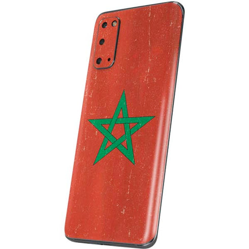 Morocco Flag Distressed Galaxy S20 Skin