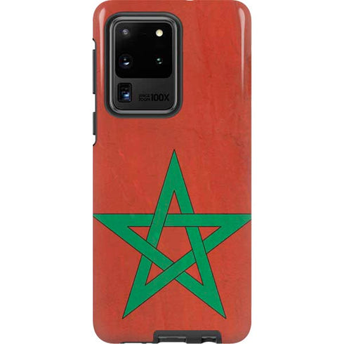 Morocco Flag Distressed Galaxy S20 Ultra 5G Pro Case