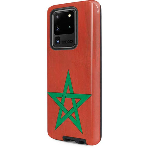 Morocco Flag Distressed Galaxy S20 Ultra 5G Pro Case