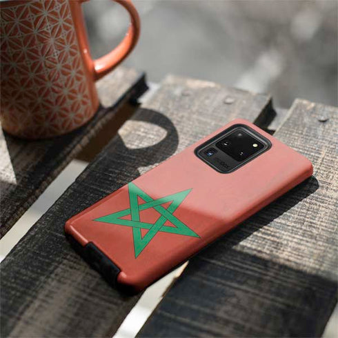 Morocco Flag Distressed Galaxy S20 Ultra 5G Pro Case
