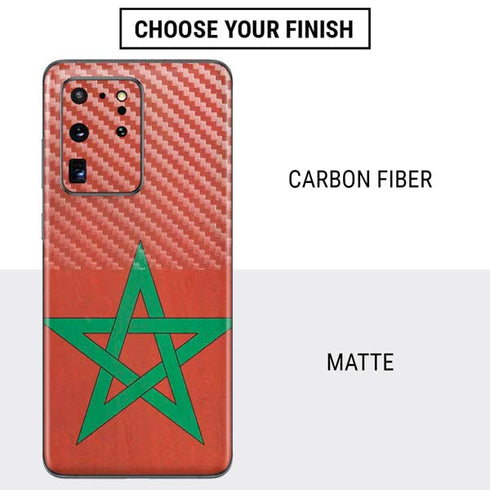 Morocco Flag Distressed Galaxy S20 Ultra 5G Skin